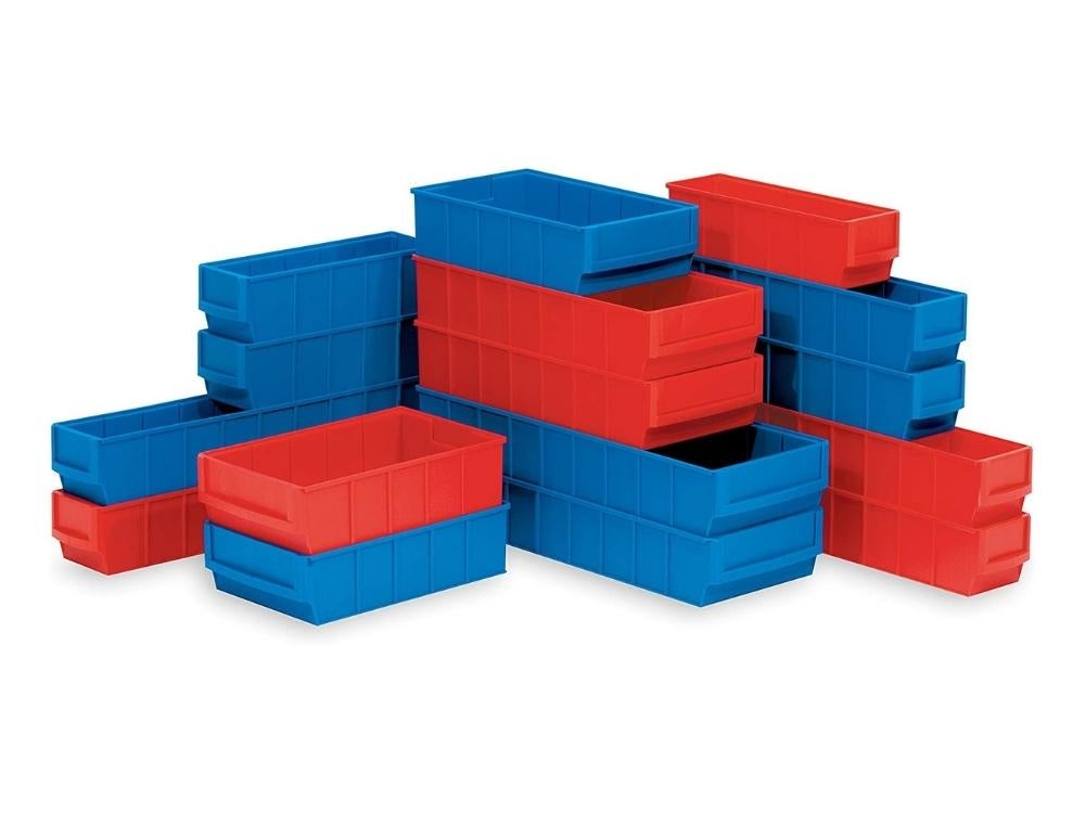 PROREGAL Geleidende industriële doos 300 S HxBxD 8,1 x 9,1 x 30 cm 1,6 liter ESD-opbergdoos Assortimentsdoos Kleine onderdelendoos