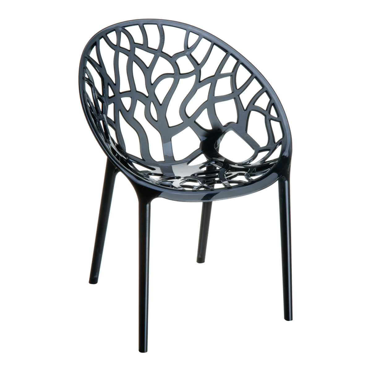 Garden Impressions Crystal set van 4 tuinstoelen - Black