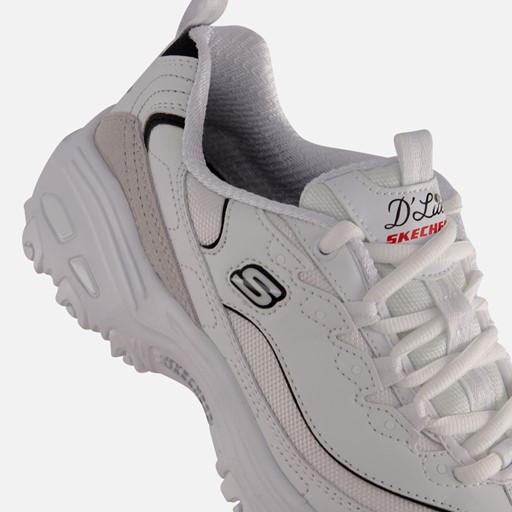 Skechers D'Lites Sneakers wit Suede