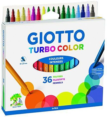 GIOTTO - Turbo Color - Viltstiften - Meerkleurig - 36 Kleuren