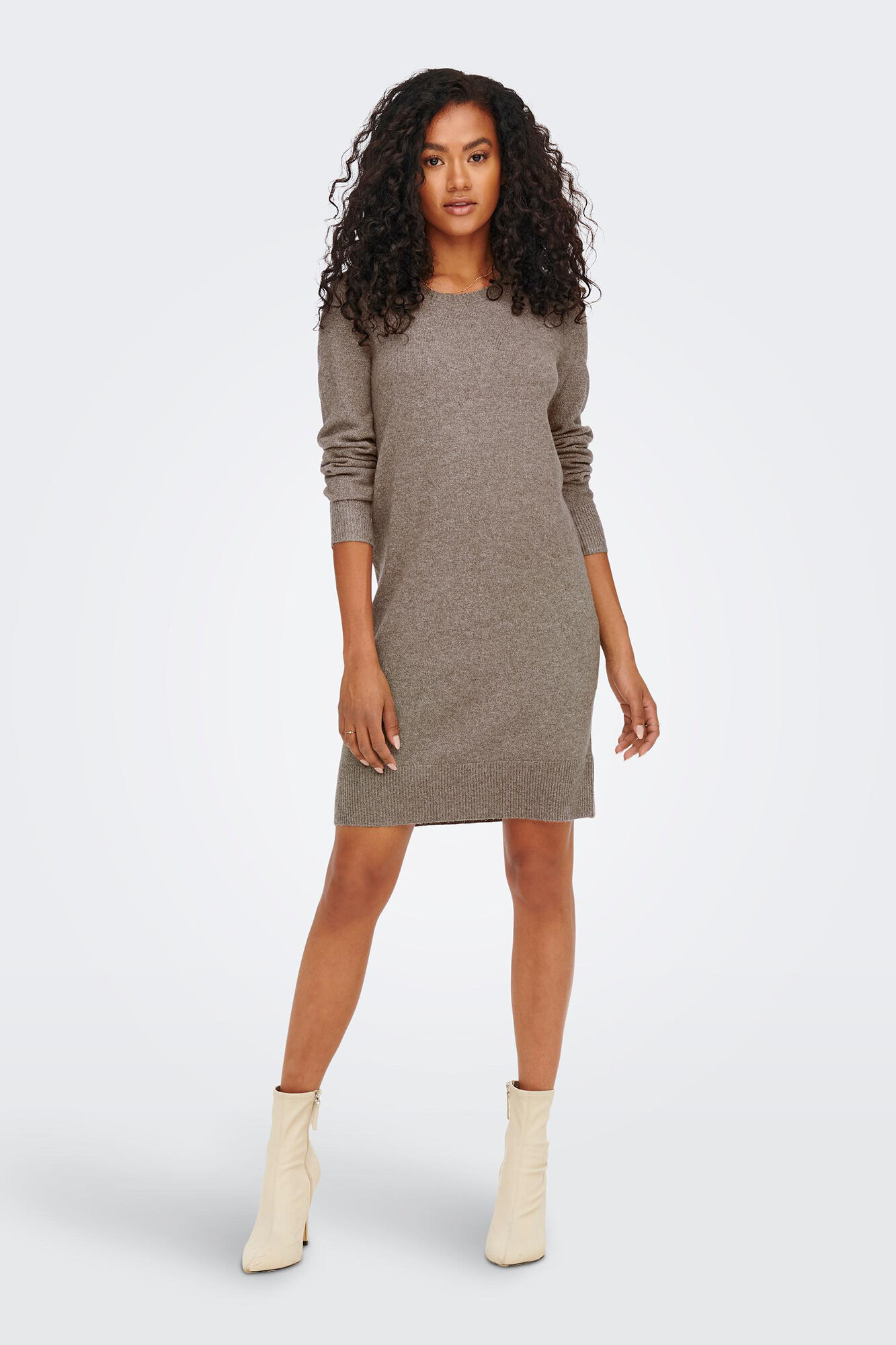 Vestido curto de tricô