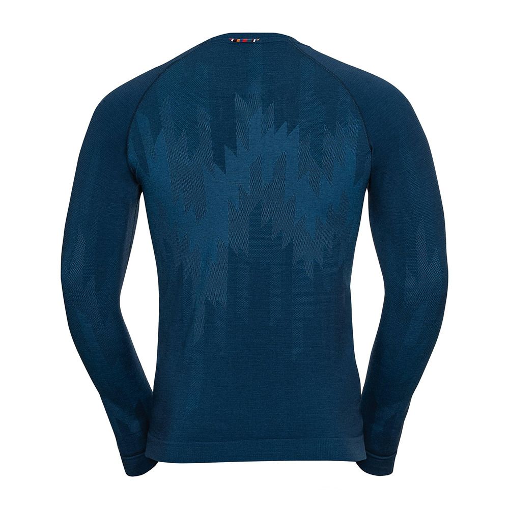 Odlo KINSHIP PW 200 - Sous-couche Homme blue wing teal melange