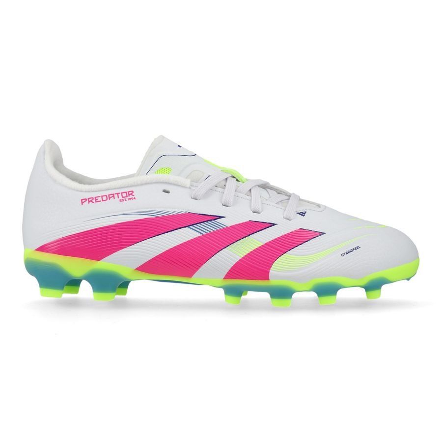 adidas Predator League MG Celestial Victory - Blanc/Lucid Pink/Lucid Lemon Enfant