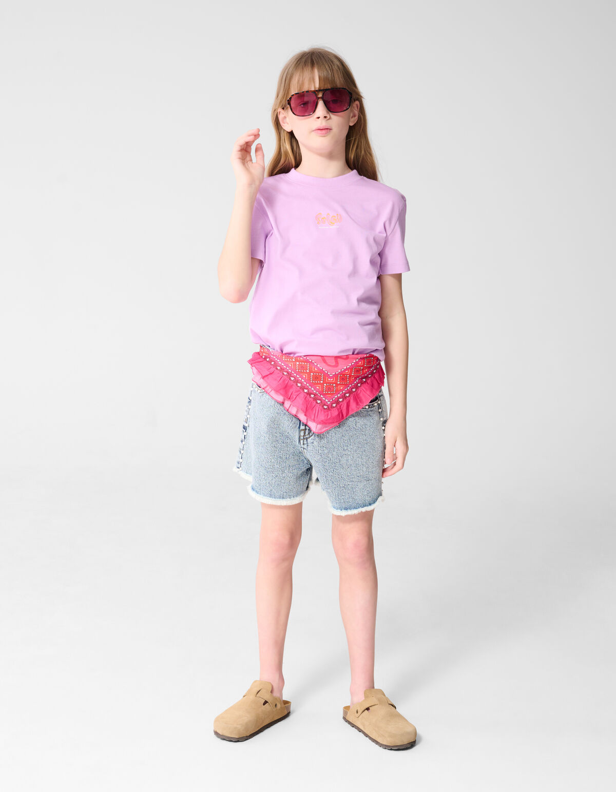 Soleil Artwork T-shirt Lichtpaars