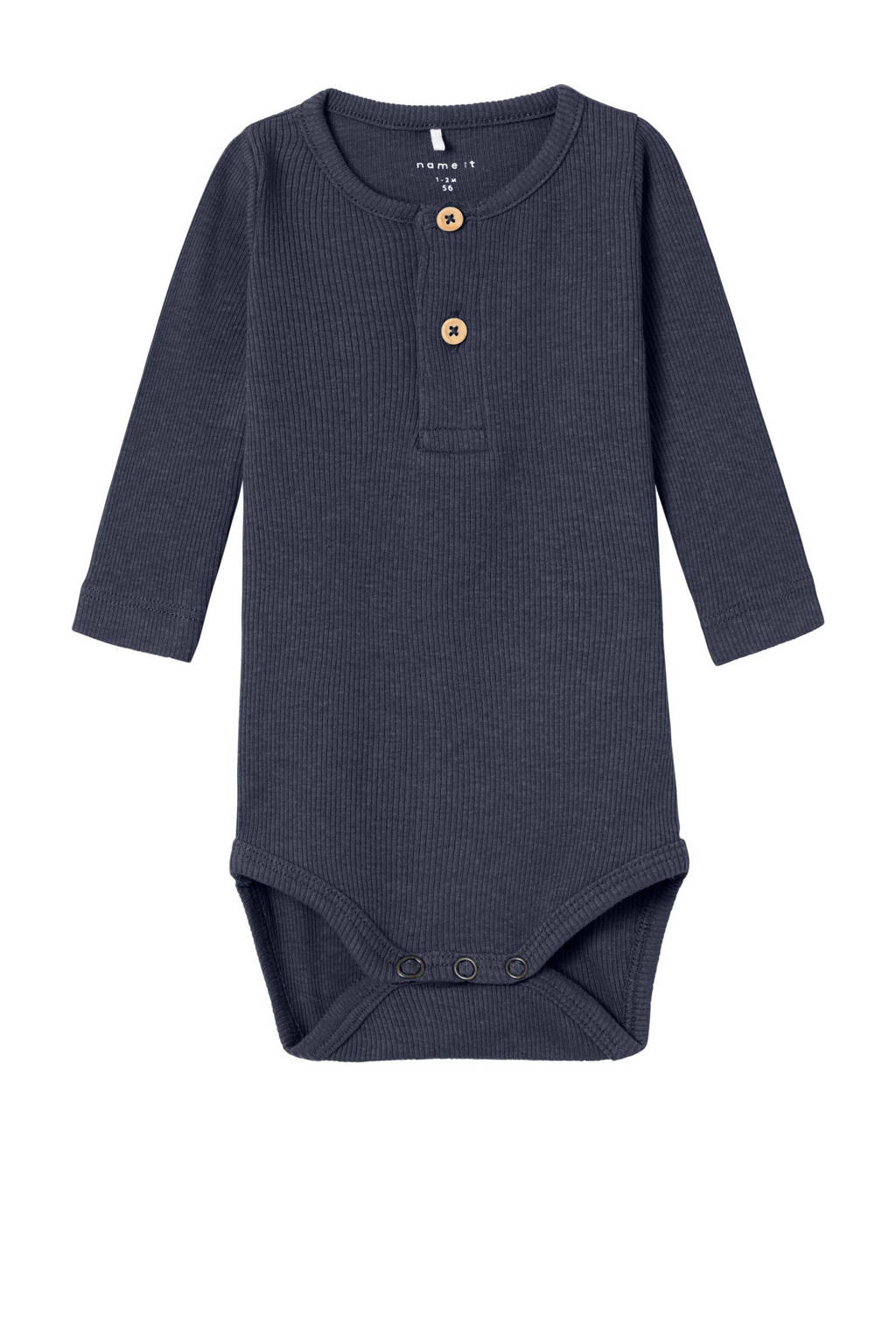 NAME IT ribgebreide romper NBMKAB donkerblauw