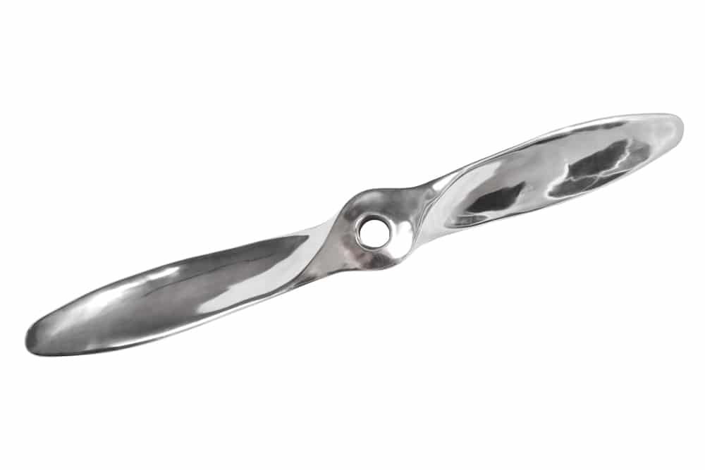 Authentische Wanddekoration SCREW II 110cm silber Flugzeug Propeller