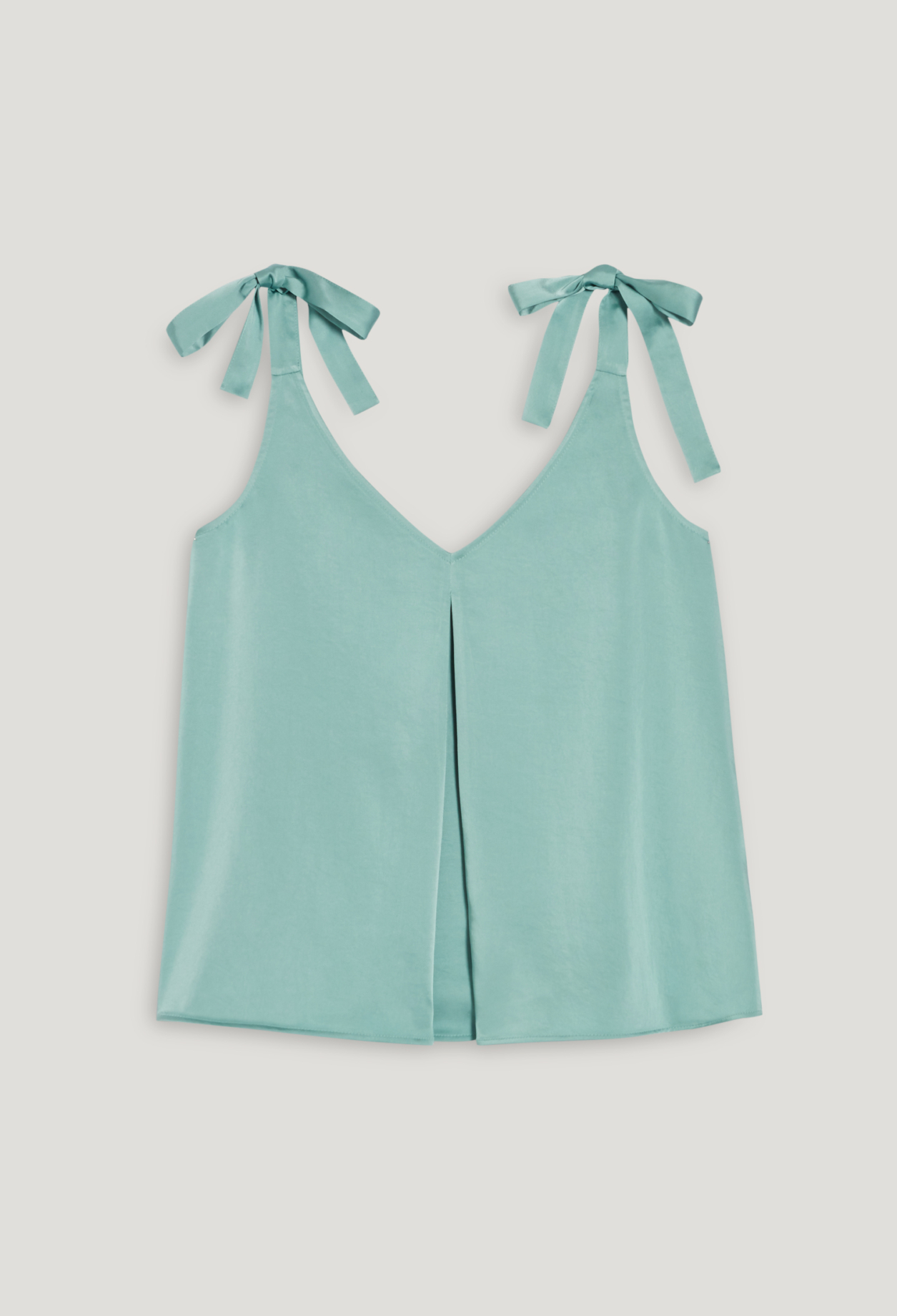 Top satine vert d'eau