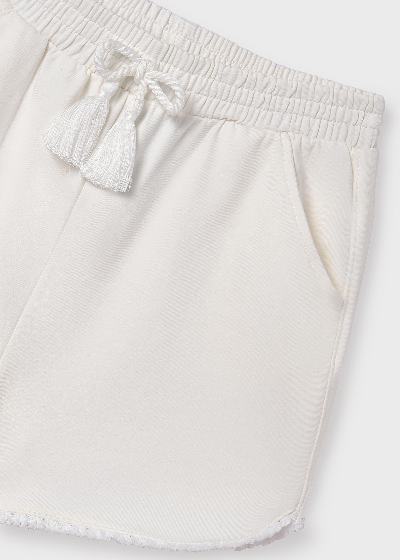 Shorts de lã Better Cotton para meninas, cor canela.