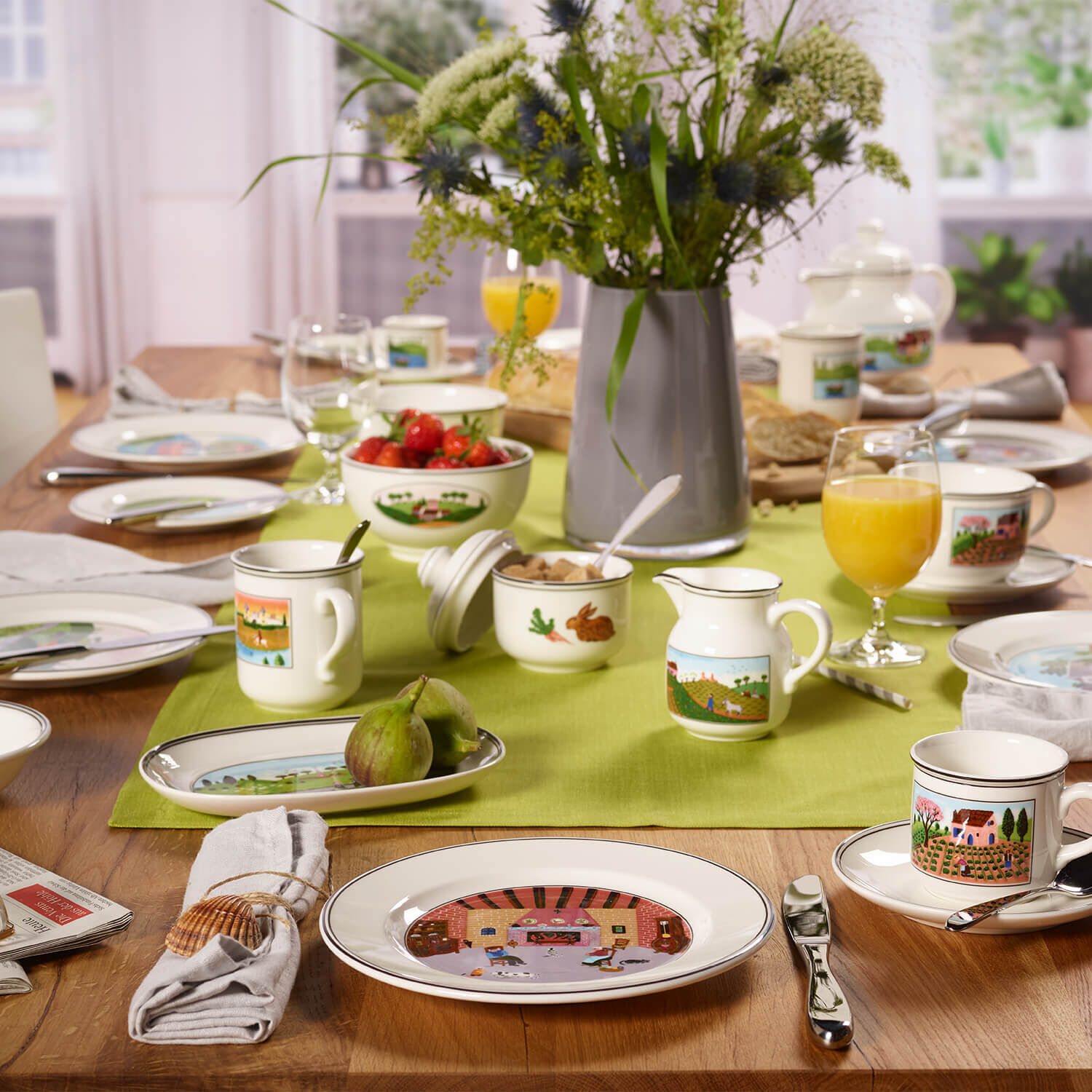 Design Naif Appetizer and dessert plate Multi-colored, 8.3'', Premium Porcelain