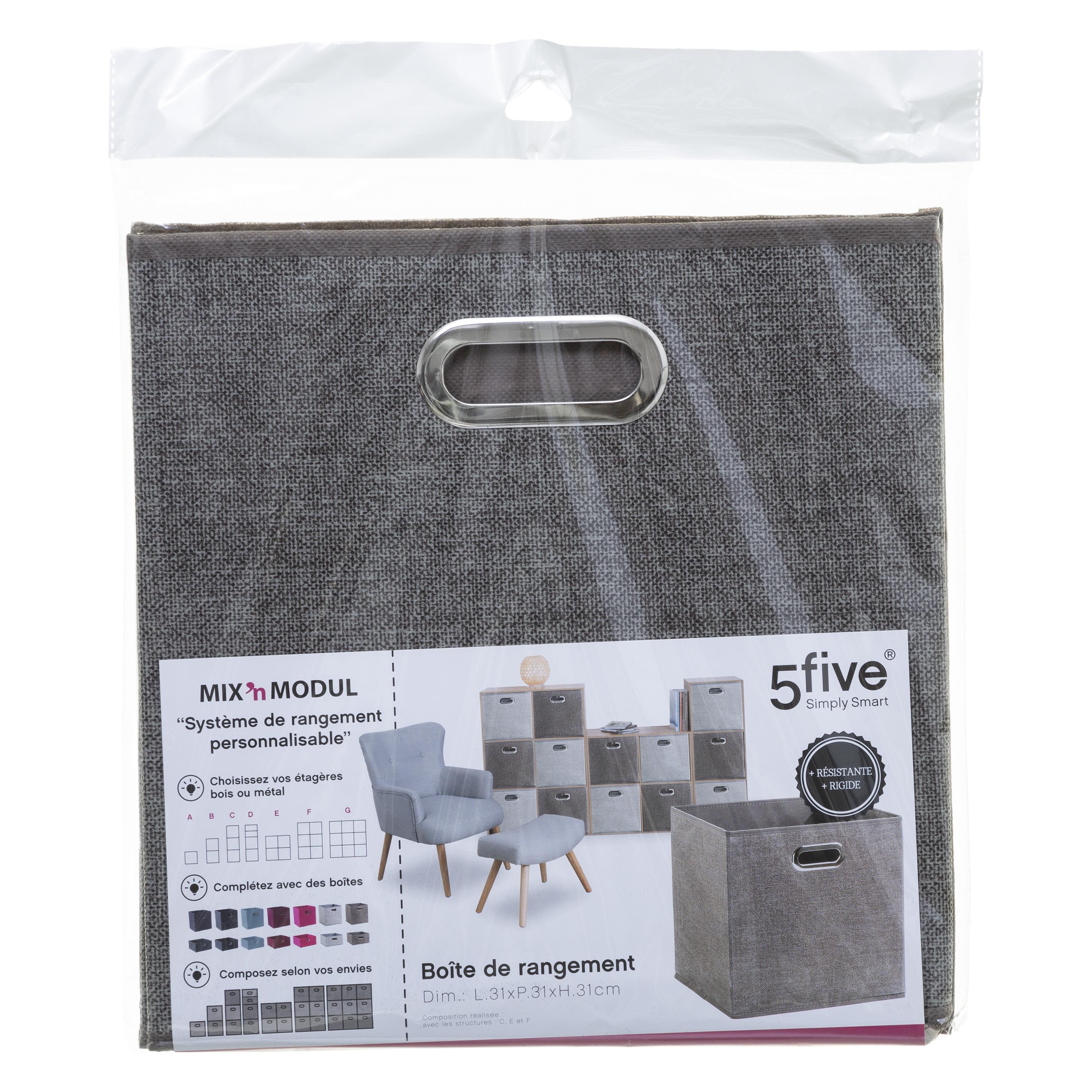 BOITE DE RANGEMENT 31X31CM MARRON CHINE