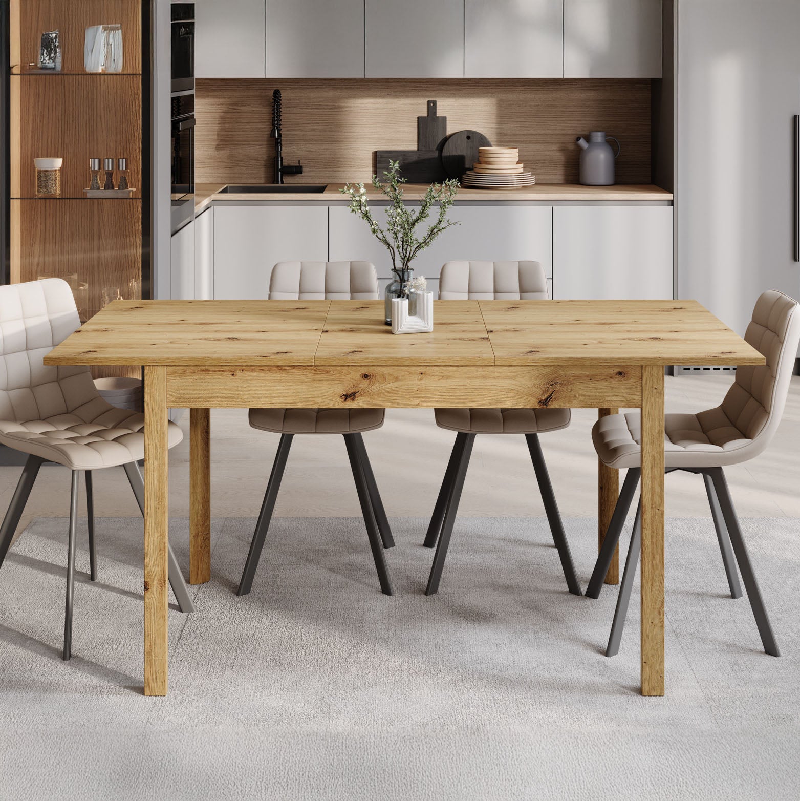 Steve - Eetkamertafel - Eiken - 120x80x77 cm