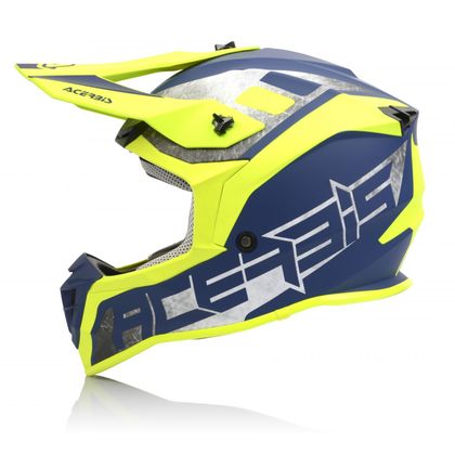 Casque cross Acerbis LINEAR YELLOW/BLUE 2023 - Jaune / Bleu