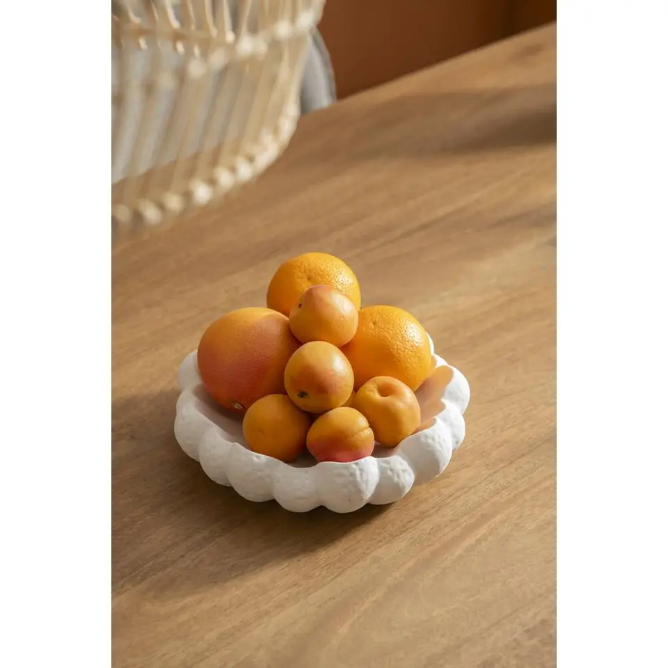 Dienblad Poppy - wit - stoneware - 6xØ22 cm