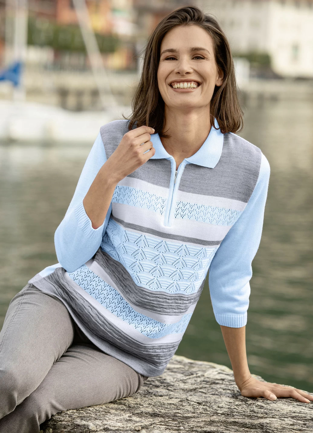 Pullover mit dezentem Glanz