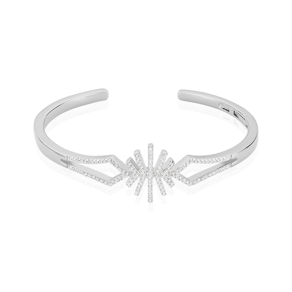 Bracelet Jonc Neli Argent Blanc Oxyde De Zirconium