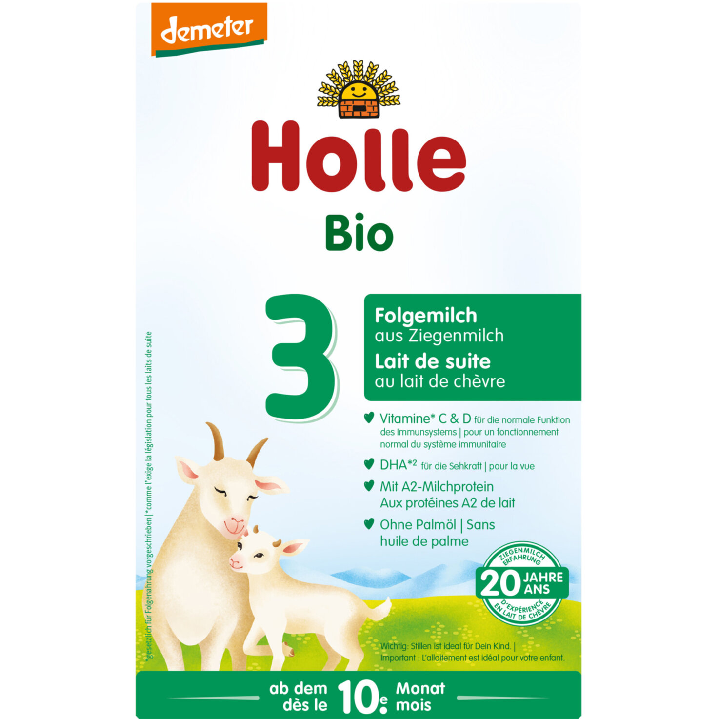 Holle Bio-Folgemilch 3 Ziegenmilch 9+ Monate