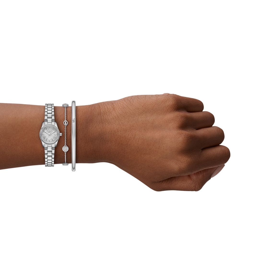 Michael Kors Micro Lexington Silbrig Set 20mm