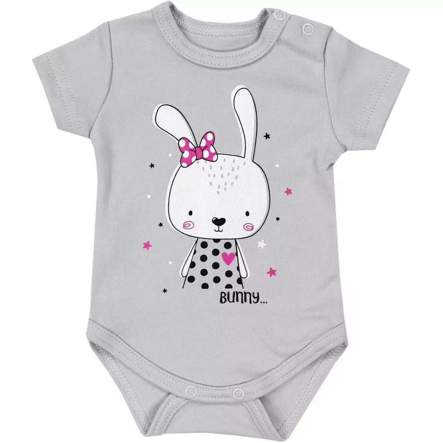 TupTam Baby Kurzarm Body mit Aufdruck Spruch 5er Pack beigerosa