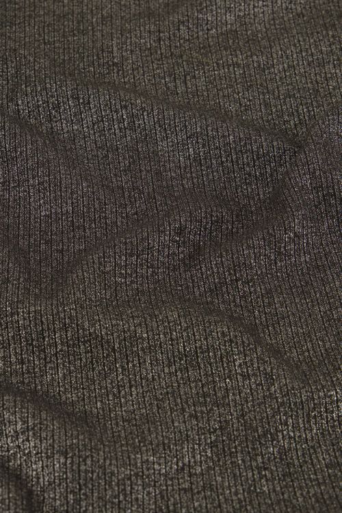 Zwarte metallic flared broek