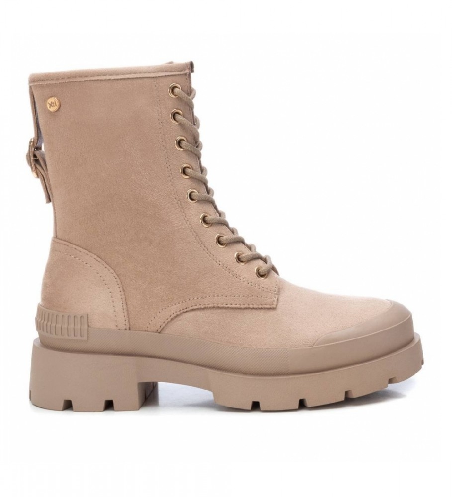 Botas de tornozelo Xti em camurça bege