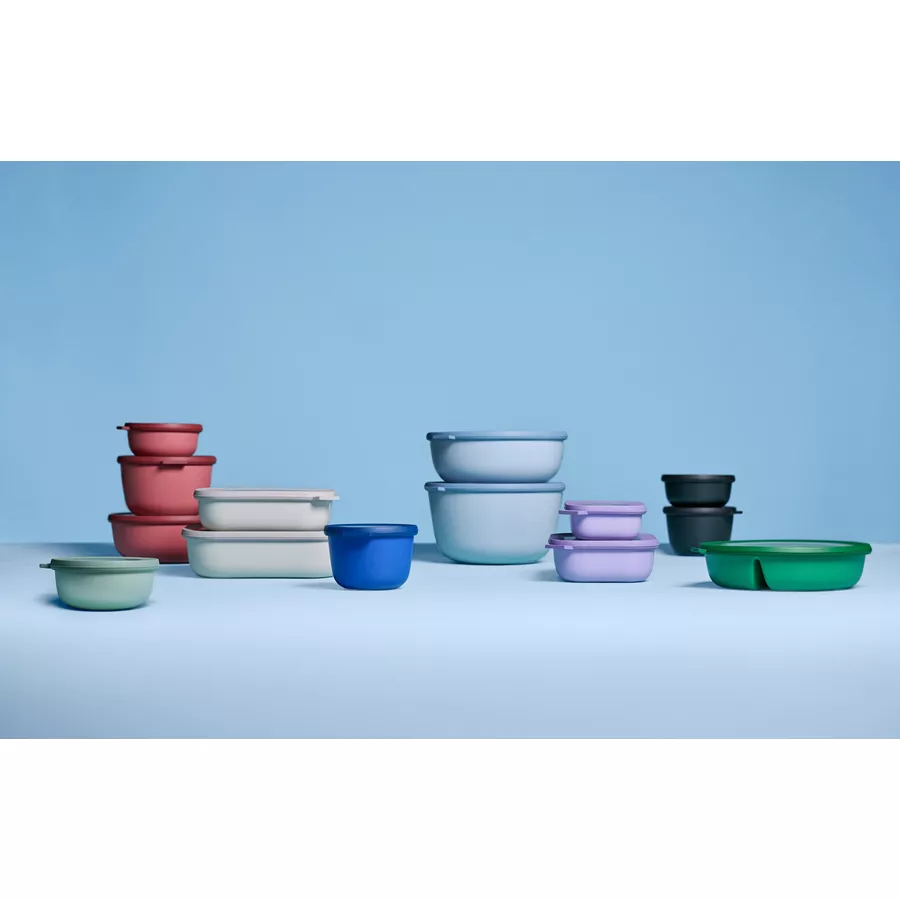 Mepal Multischüssel-Set mit Mikrowellendeckel Cirqula hellblau