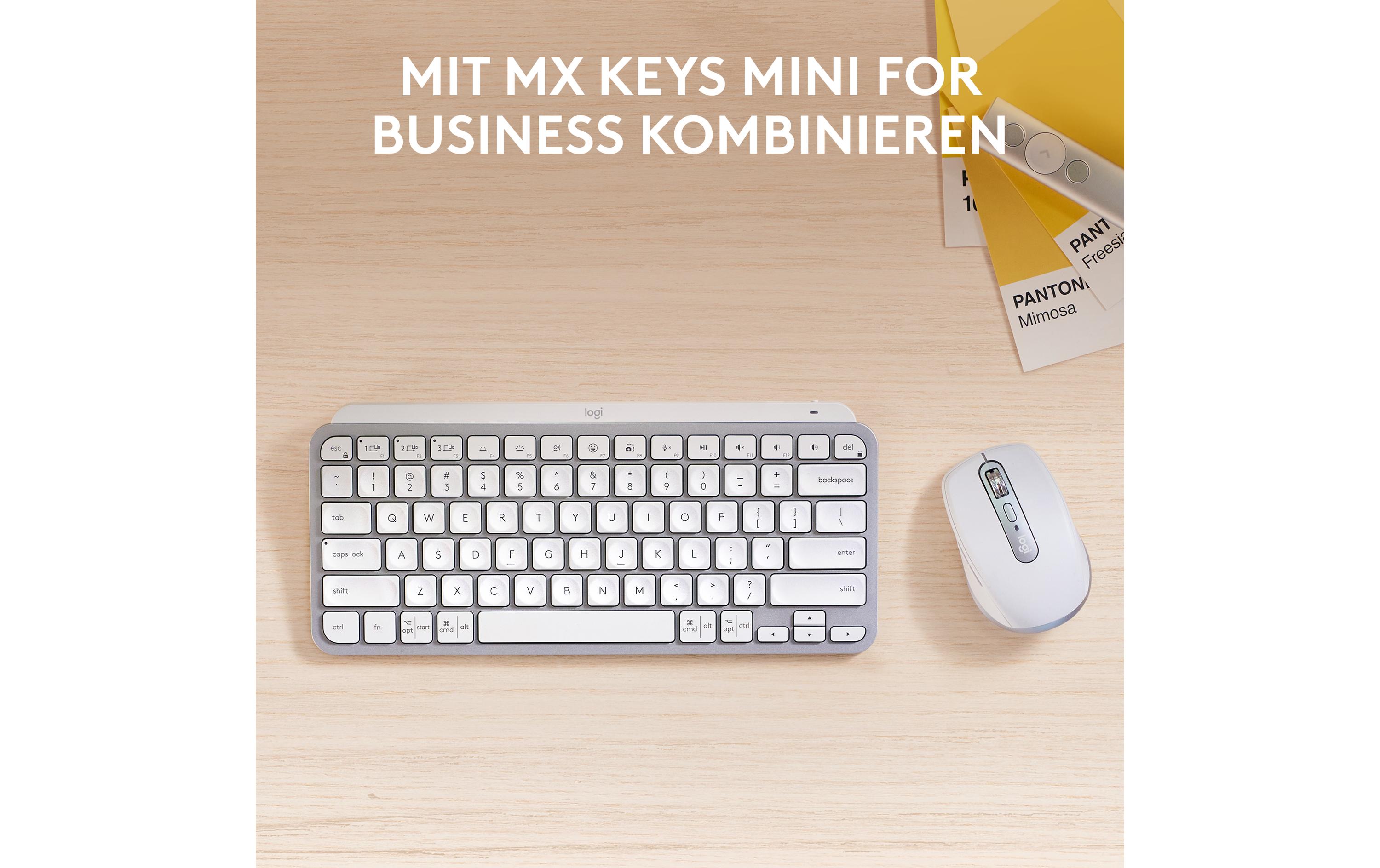 Mobile Maus MX Anywhere 3s for Business Pale GreyKompakte kabellose Performance-Maus mit 8K DPI-Sensor