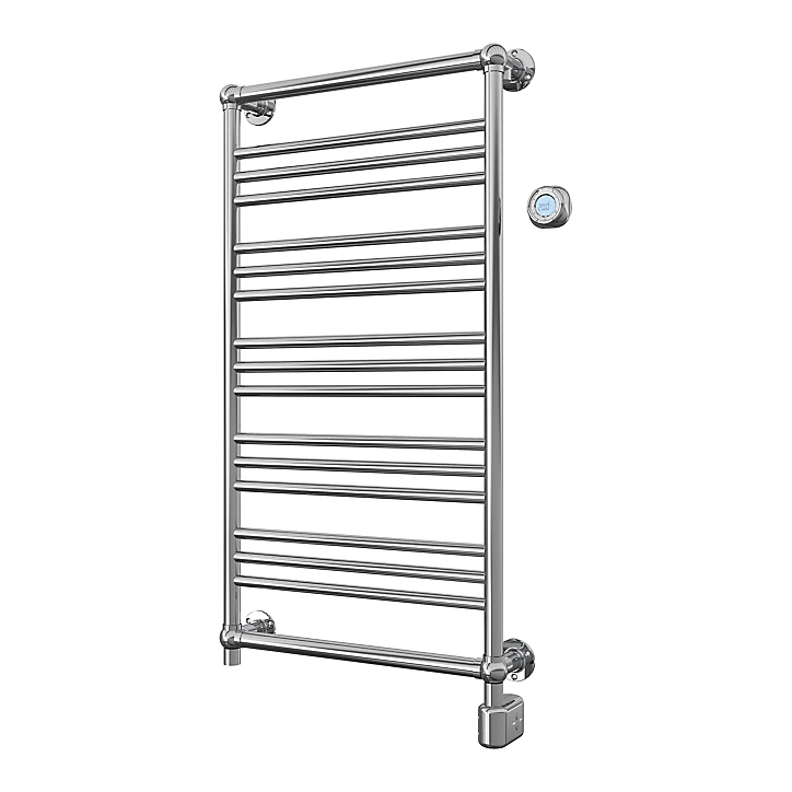 Sèche-serviettes électrique à inertie fluide GoodHome Hyana Argent 350W