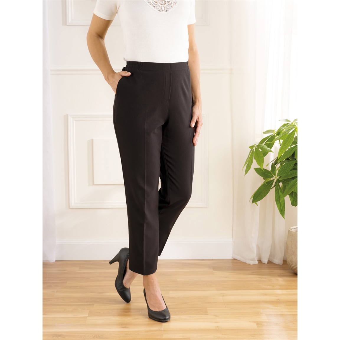 Pantalon à pinces noir