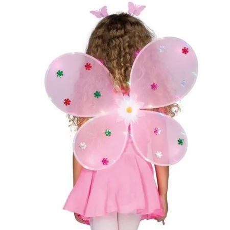 Mottoland Kinderkostüm Schmetterling Set LED 3tlg. (inkl. Batterien) VPE 3