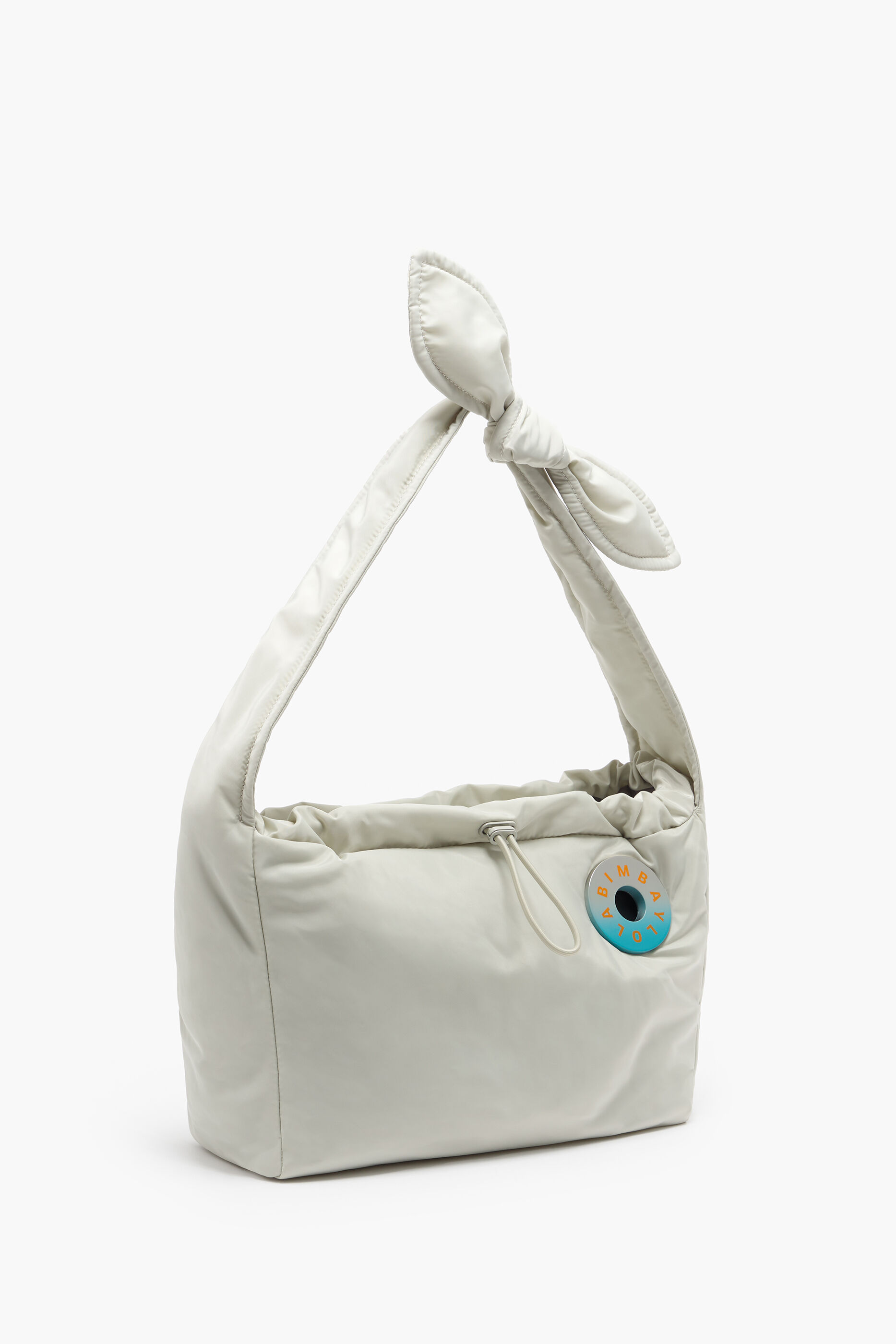 Bolsa hobo grande de nylon, cor sal marinho