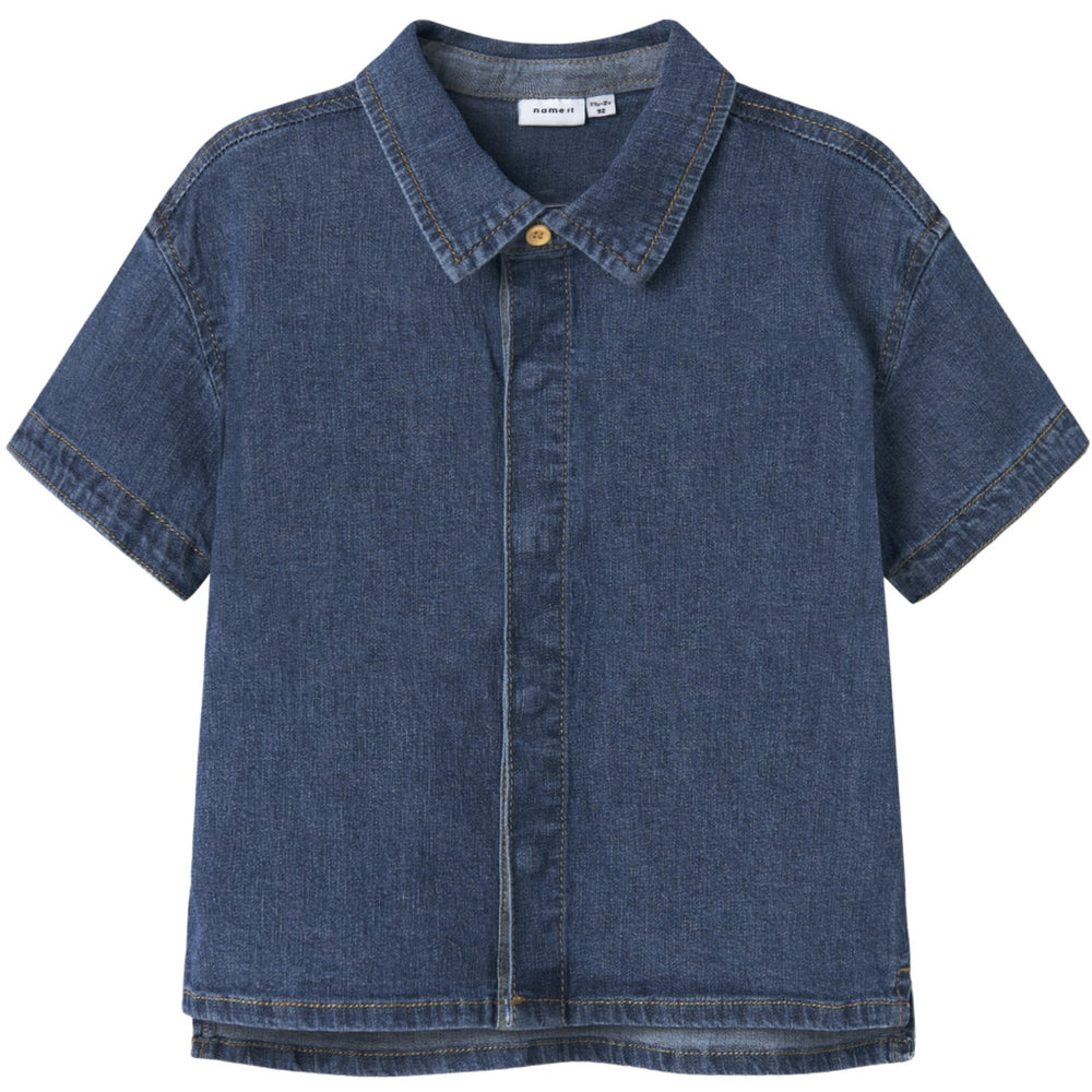 Køb Name It Dark Blue Denim Peter Denim Skjorte