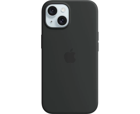 Apple iPhone 15 Silicone Case with MagSafe - Black