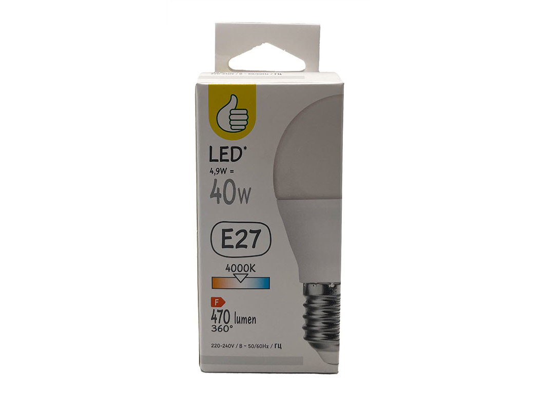 LÂMPADA LED POLEGAR E27 40W LUZ BRANCA