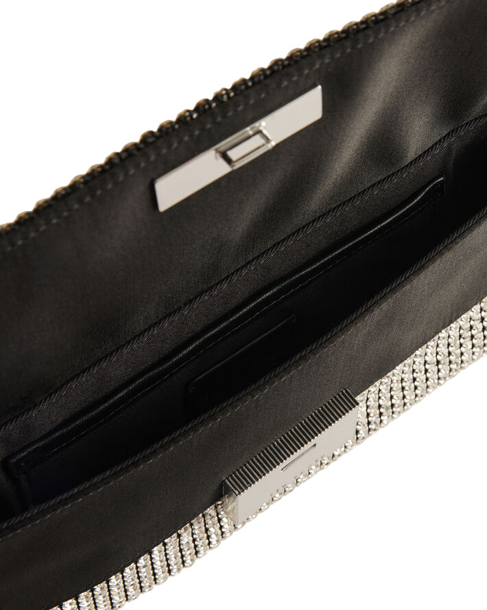 Ted Baker KRISTN Crystal Long Fold Over Cross Silver