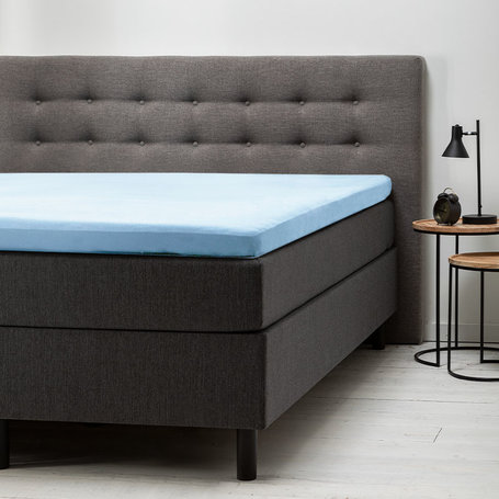 Hoeslaken Comfort Stretch - Topper - Lichtblauw