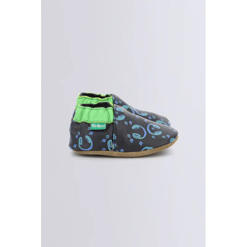 Kickbaby music Marine CHAUSSONS Cuir Bébé