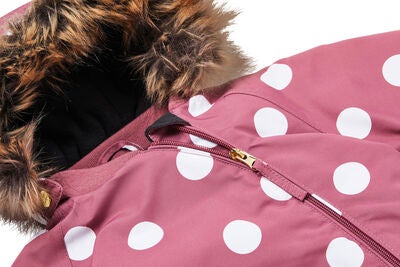 Petite Chérie Atelier Amour Vinterdress Baby, Big Dots Mesa Rose