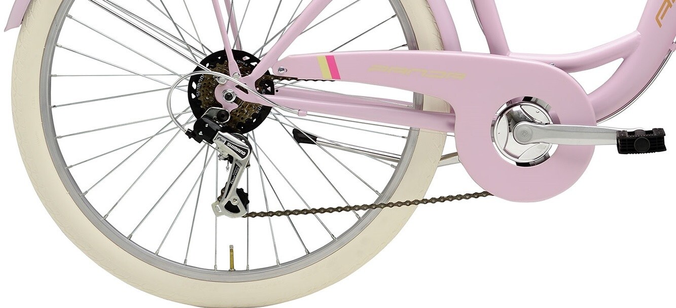 Adriatica Cityfahrrad 26 Zoll PANDA rosa inkl. Korb