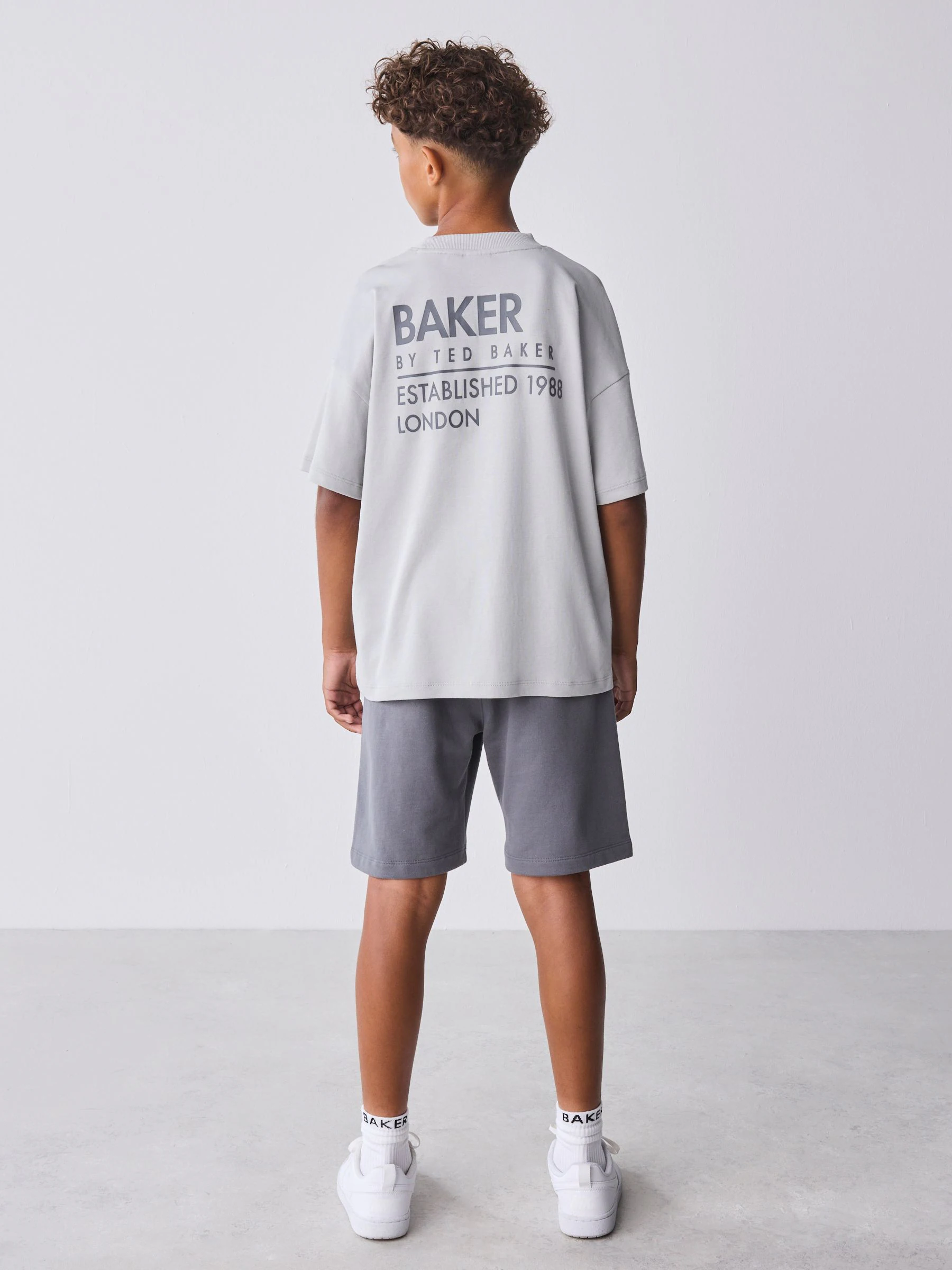 Baker by Ted Baker Oversized Tonal Graphic T-Shirt and Shorts Set