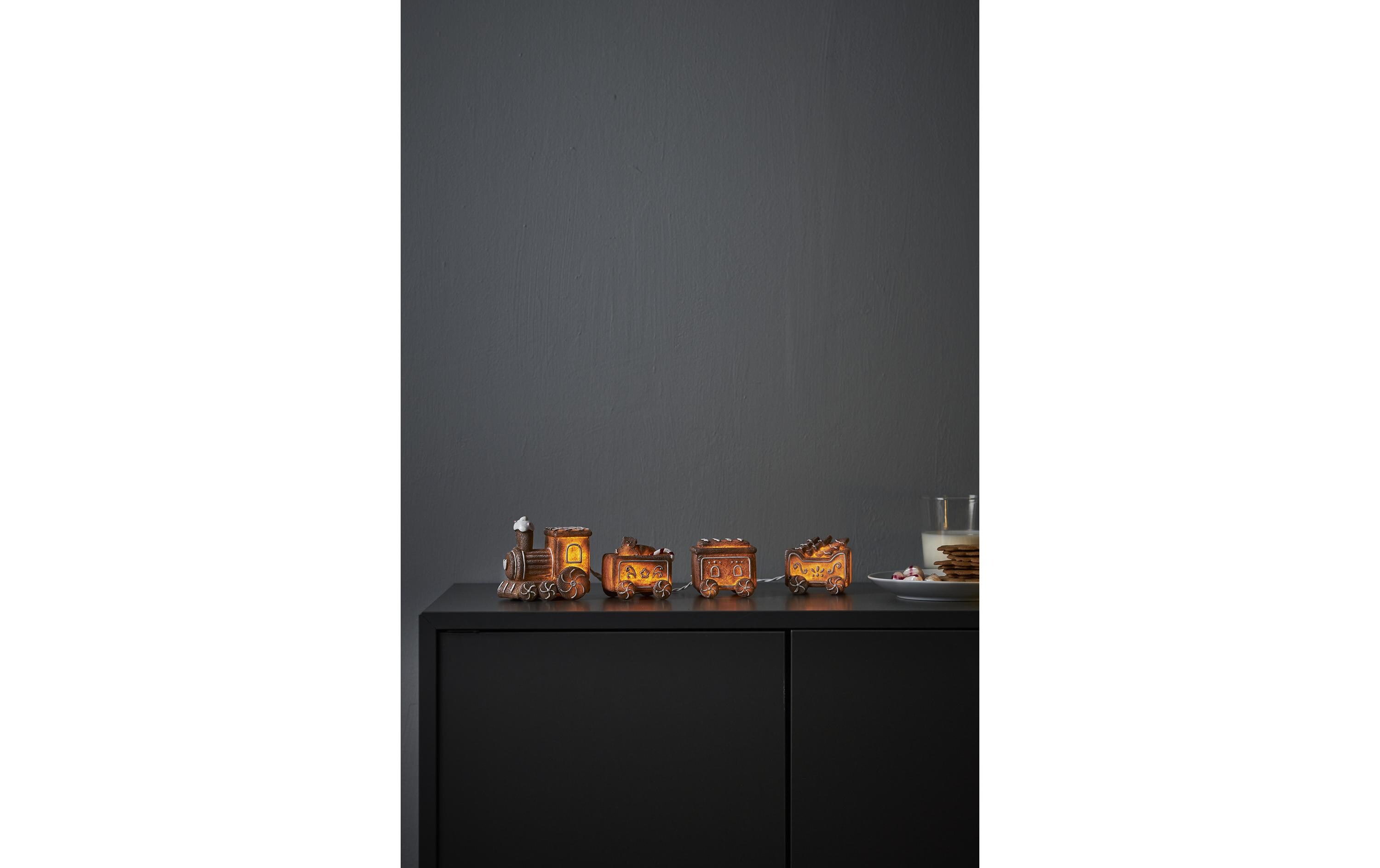 LED-Figur Gingerville, 5er Set, 30 cm, BraunLED Weihnachtsdekoration