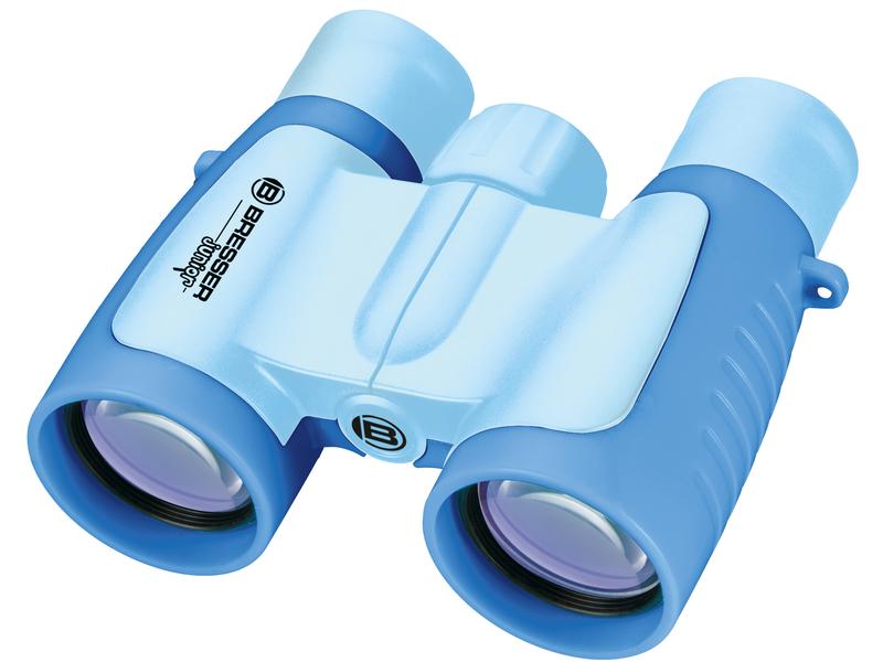 Bresser junior Outdoor Kinderfernglas Junior 3 x 30 blau Kinder-Feldstecher mit 3-fach Vergrösserung