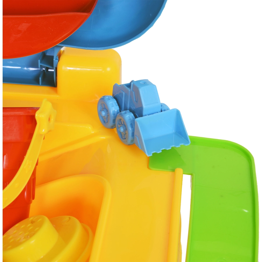 HOMCOM Kinder Sandkastentisch mit 31-tlg. Zubehör blau, gelb