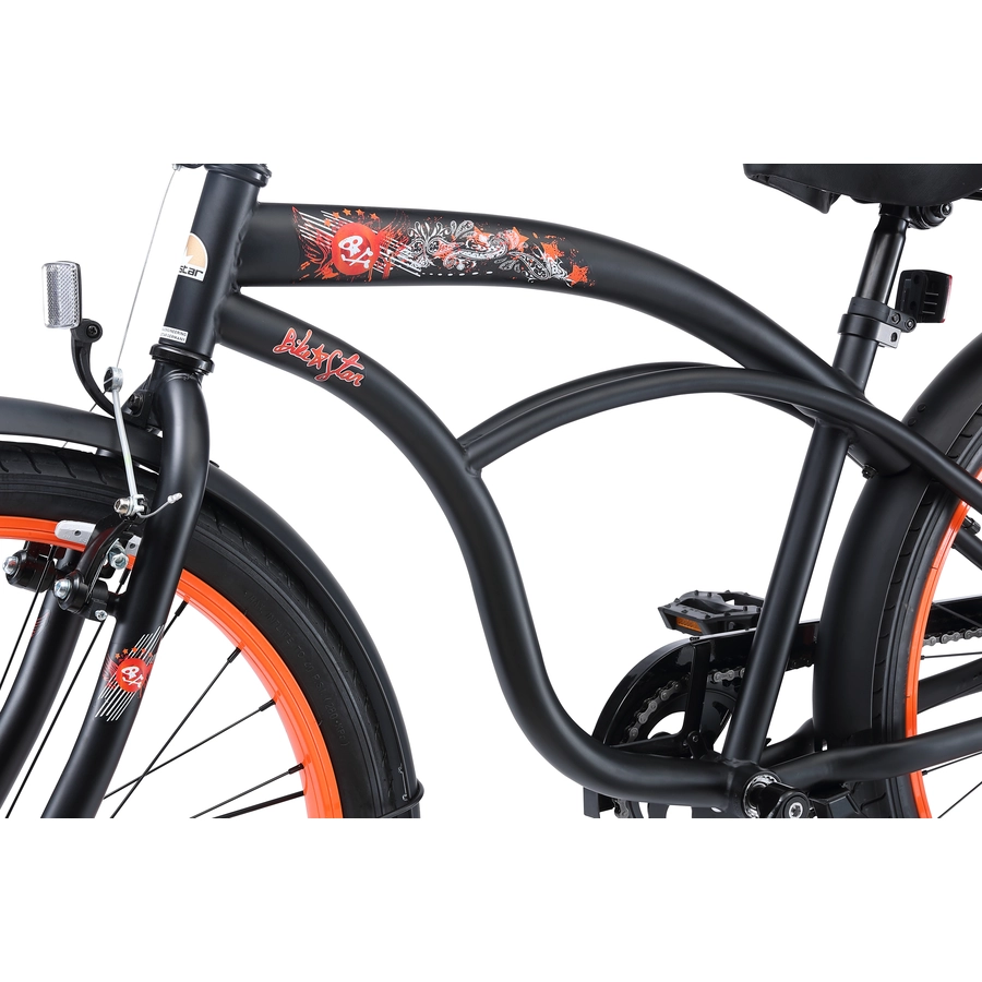 Bikestar Kinderrad 24 Zoll Cruiser schwarz