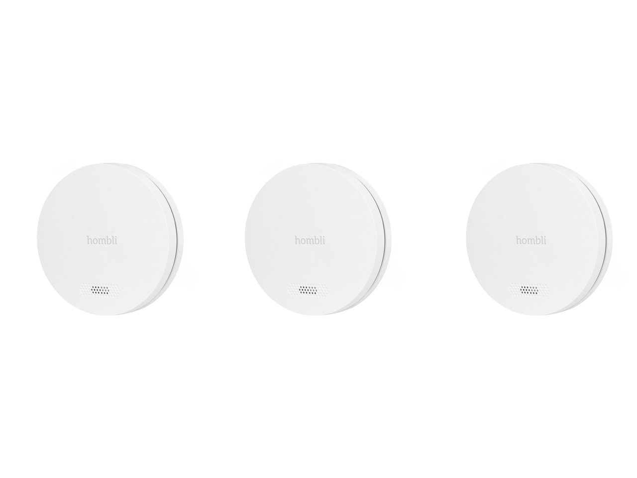 Hombli - Smart Røgdetektor Hvid - Bundle 2+1 Value Offer