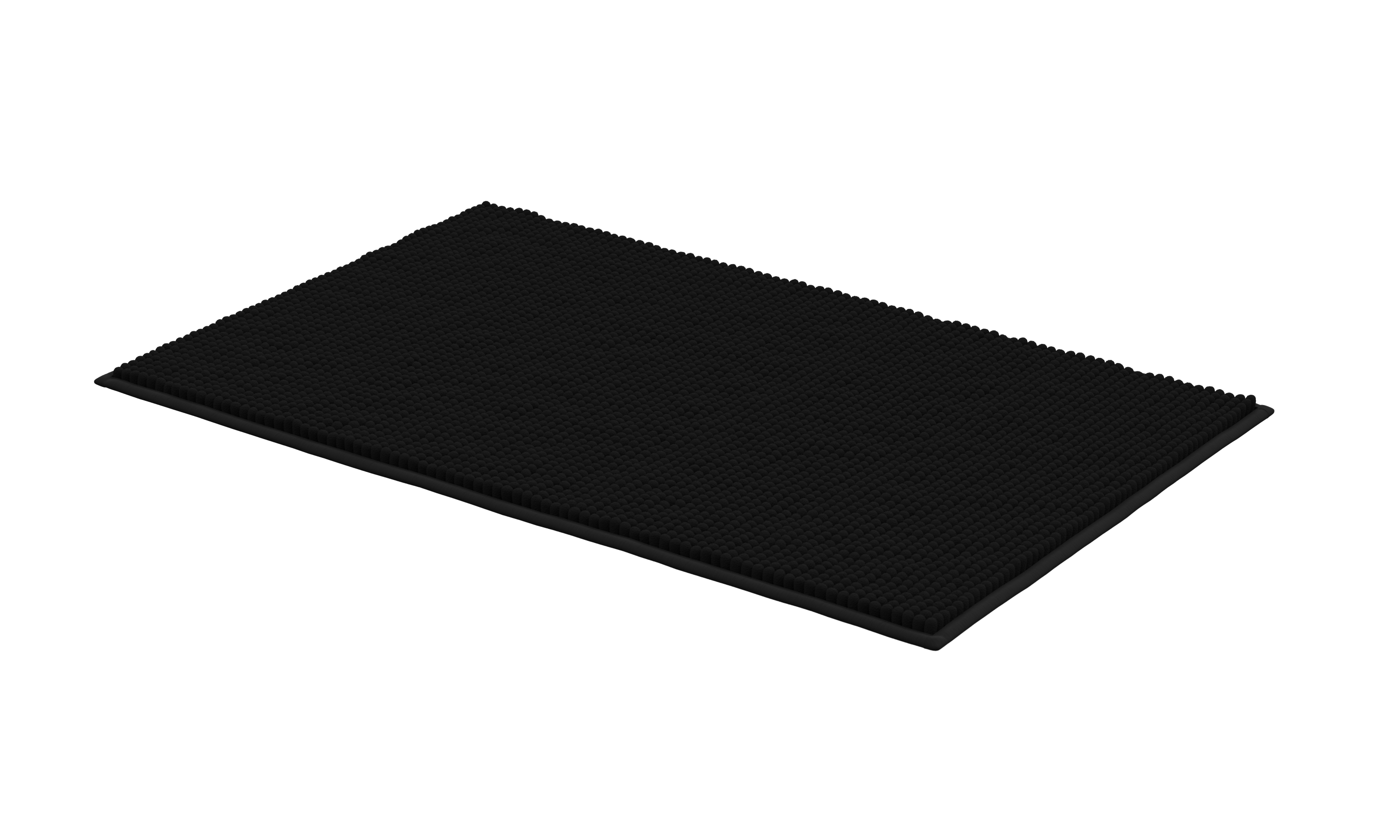 Badteppich 50 x 80 cm schwarz