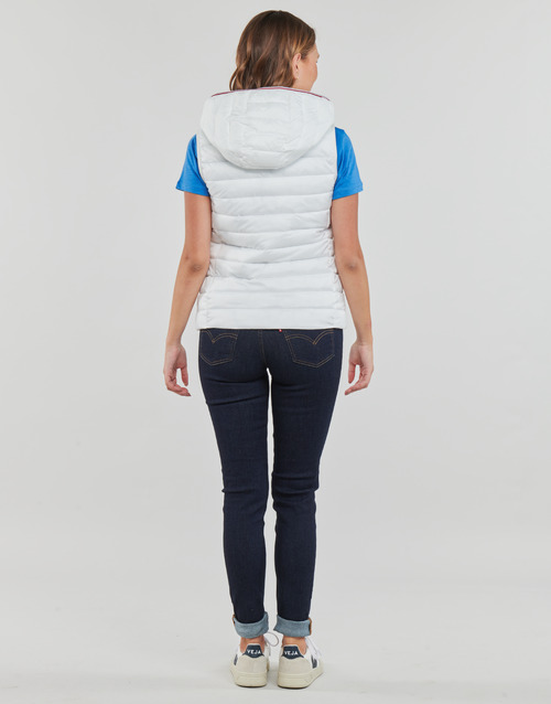 Tommy Hilfiger - LW PADDED GLOBAL STRIPE VEST - Blanc