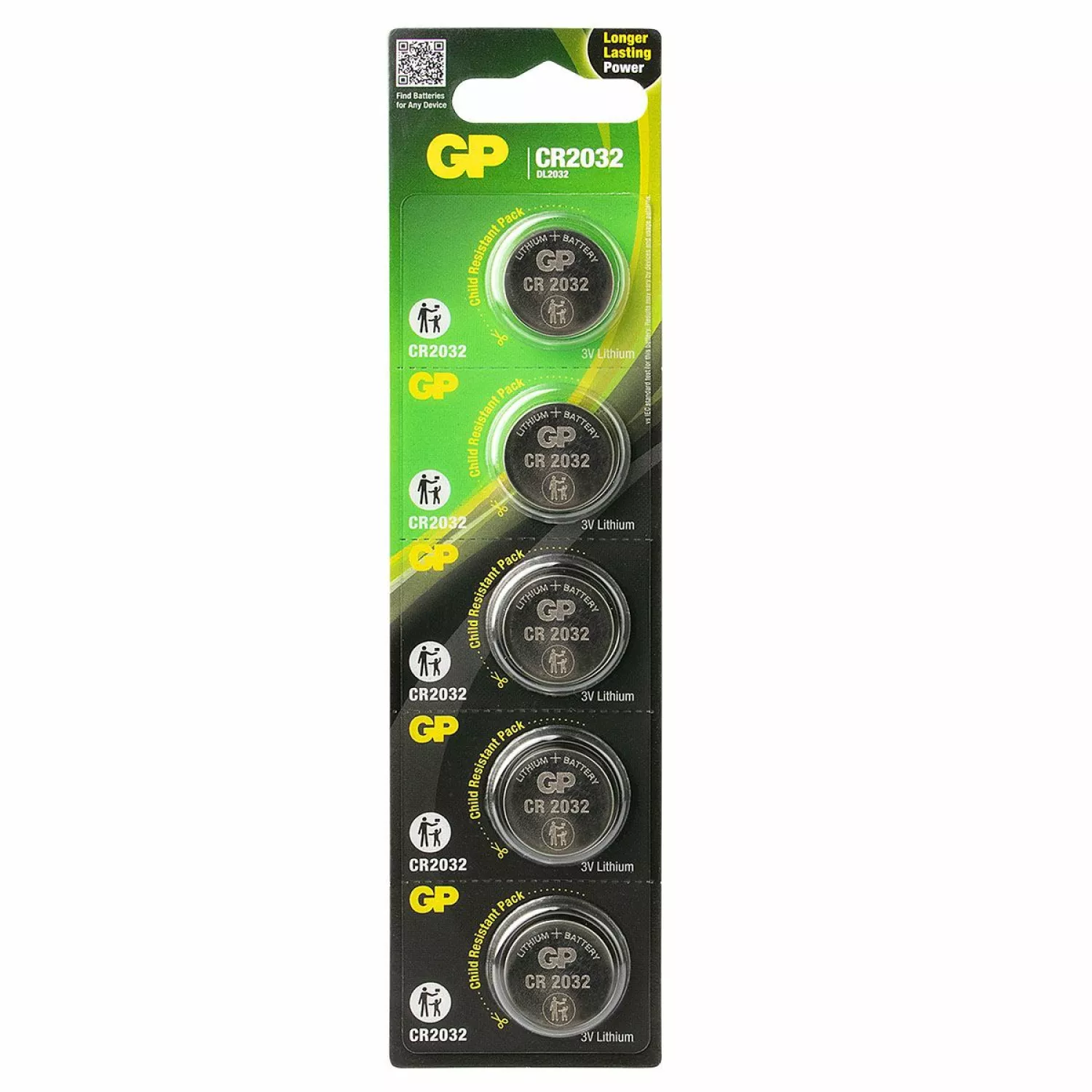 GP Lithium Knoopcel 3V (5st) - CR2032 - 0602032C5