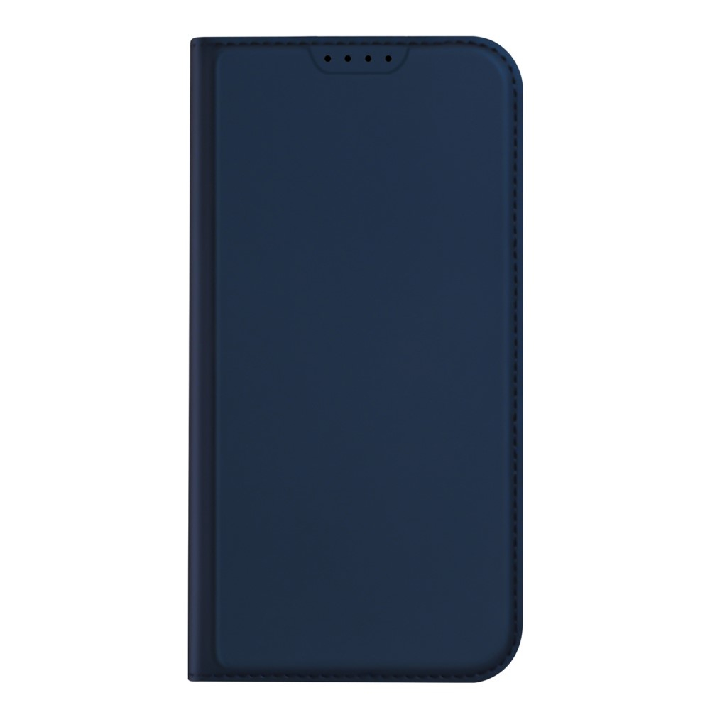 iPhone 15 Wallet Cover Leder Tasche - Dunkelblau