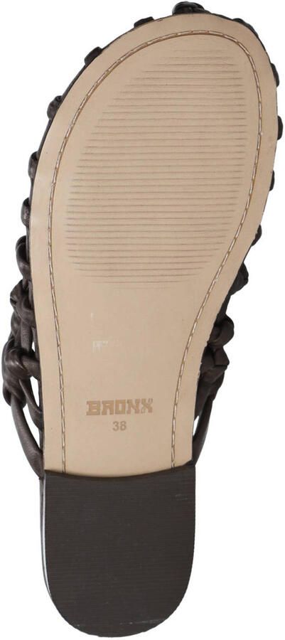 Bronx dames slipper Annaya leder bruin
