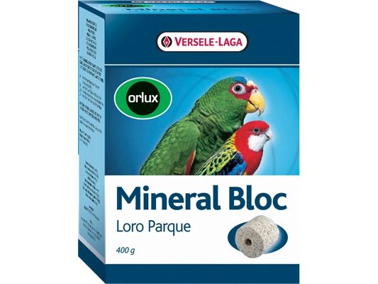 Versele Laga Ziervogelfutter Mineral Bloc Loro Parque, 400 Gritstein für Grosssittiche und Papageien